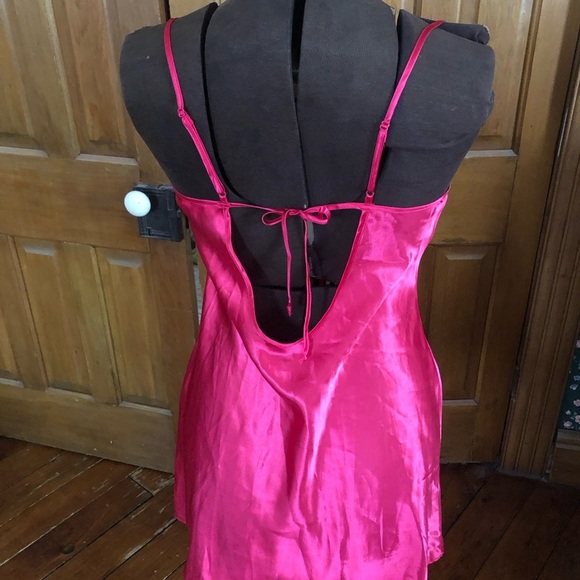 Satin Pink Slip Dress - Picture 4 of 14